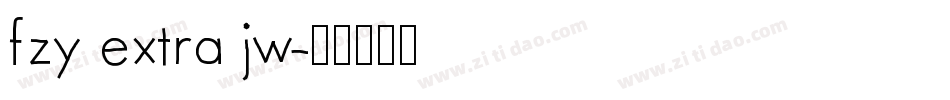 fzy extra jw字体转换